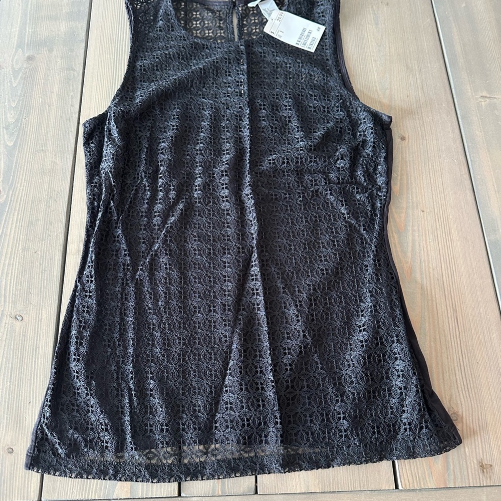 H&M Black Lace Sleeveless Tank Top